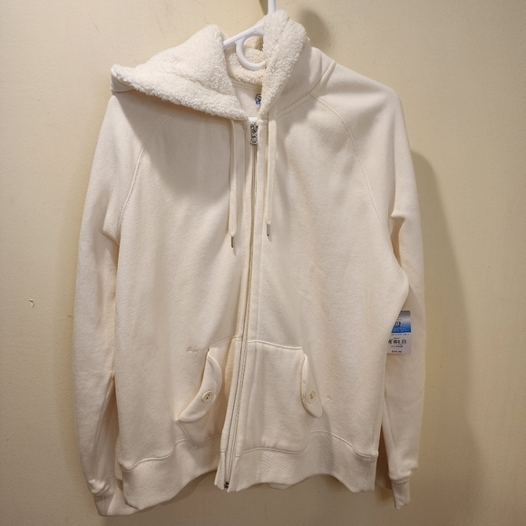 Sjb Sweaters - SJB Active Ivory Hooded Cozy Zip-Up Sweatshirt size XL NWT